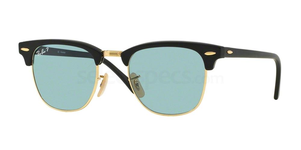 Ray ban Rb3016 Clubmaster Polarized 99058 | CINEMAS 93 Ray Ban Clubmaster Black RB3016 90158 51 21 Polarized