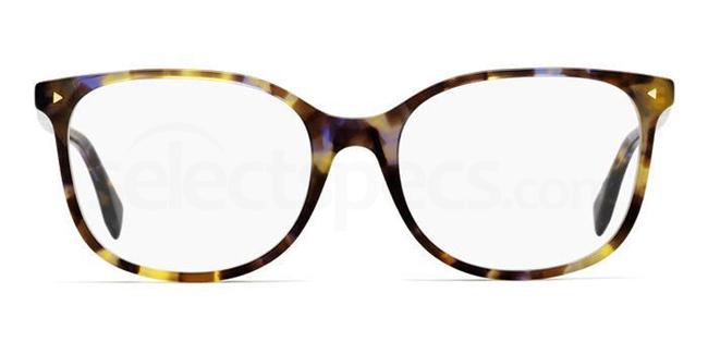 brightly coloured tortoiseshell prescription glasses Fendi FF 0387