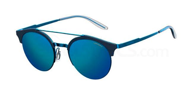 Blue round sunglasses