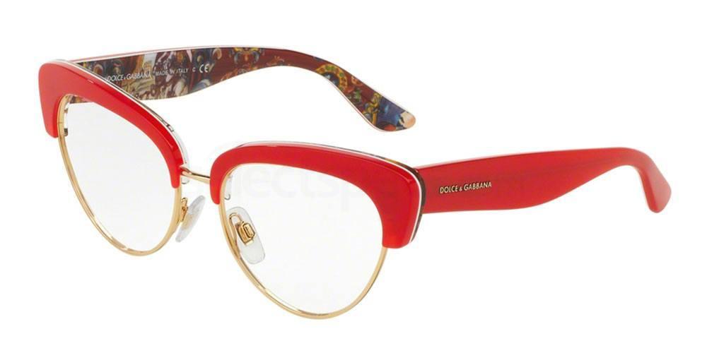 D&G red cat-eye glasses, Miu Miu insp.