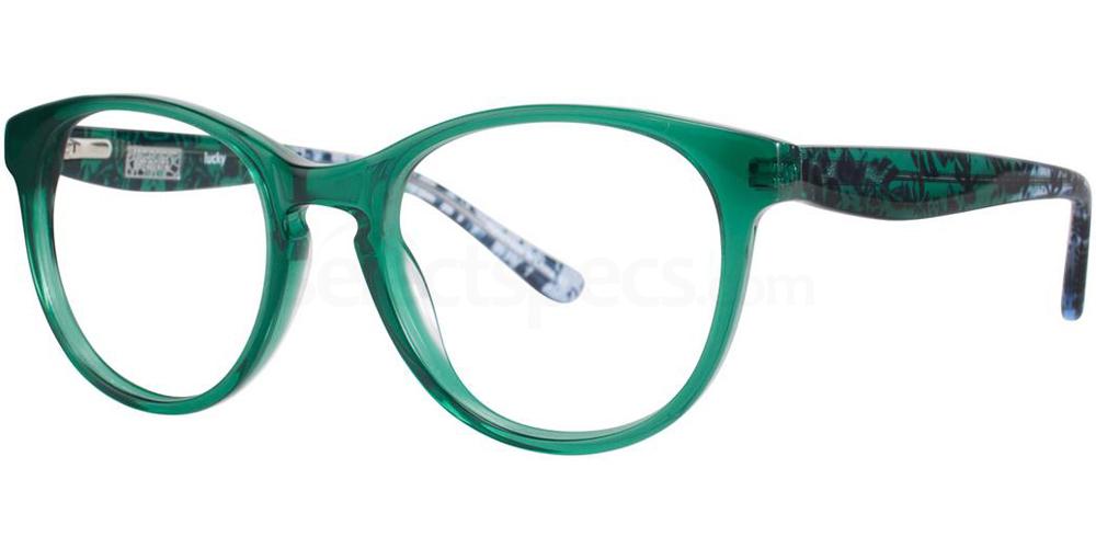 green forest leaf print glasses Kensie LUCKY