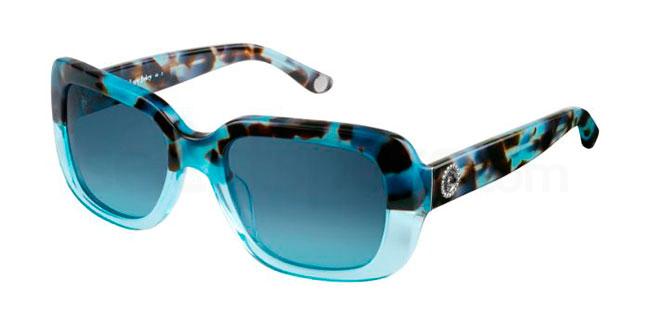 Blue squared framed juicy couture sunglasses