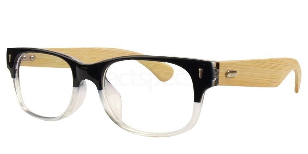 Hallmark Bamboo and Clear Prescription Glasses at SelectSpecs