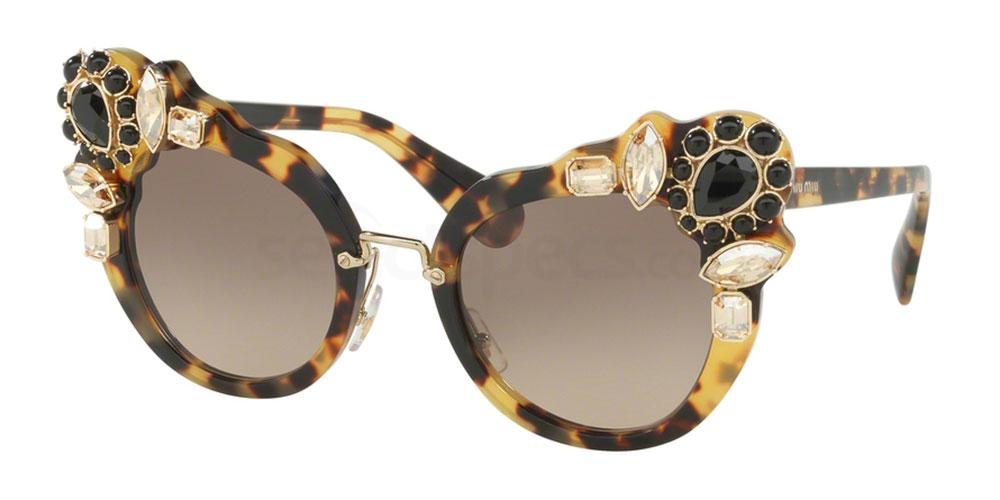 Miu Miu cat eye embellished sunglasses winter 2016