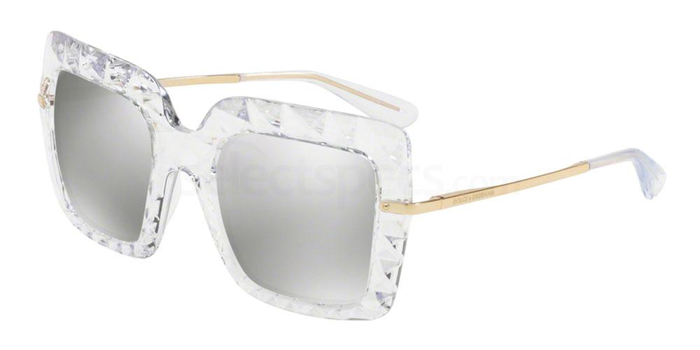 D&G white squared sunglasses