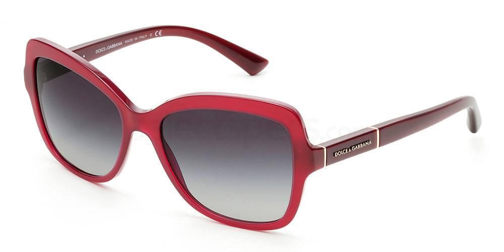 D&G red squared sunglasses: Alissa Violet