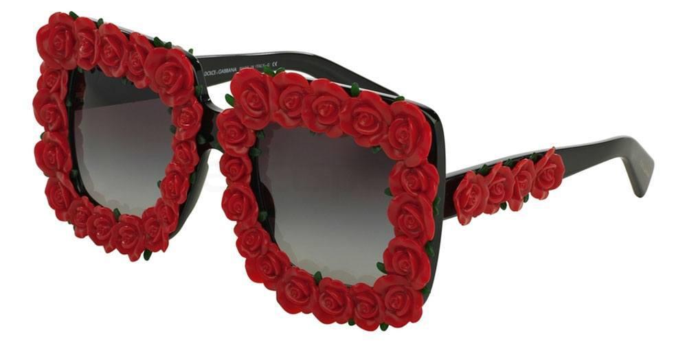 dolce and gabbana red rose sunglasses