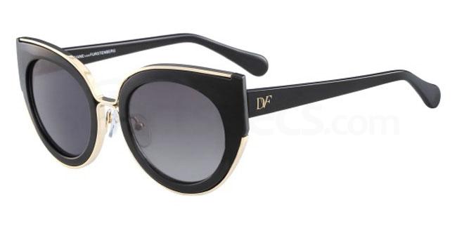 Diana Von Fustenberg black cat -eye sunglasses, Alissa Violet