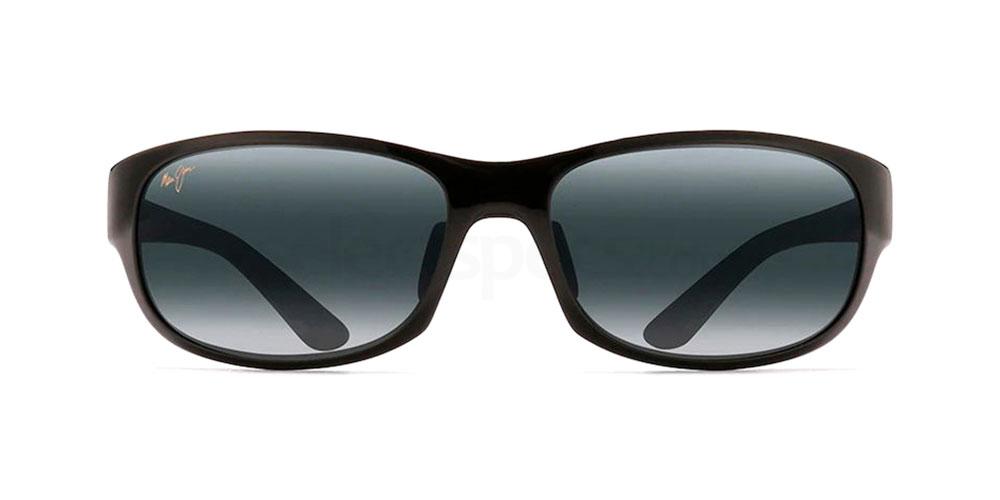 Black swap-around sunglasses man style