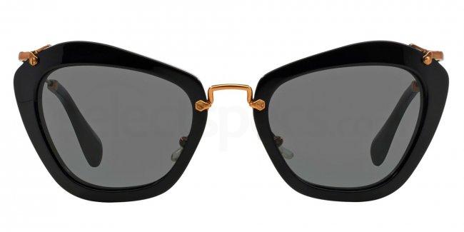 Miu Miu Plastic Womens Oval Sunglasses Black 55mm Adult - Walmart.com